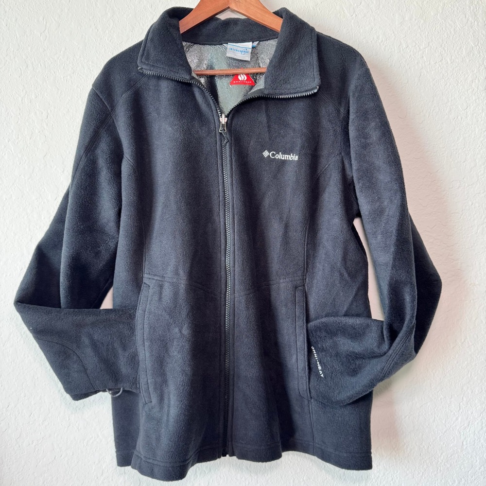Columbia Womens Black Omni-Heat Interchange Fleece Full Zip Jacket 1X SW7227